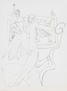 Tango, placa 4 del portafolio “Día y Sueño” de Max Beckmann