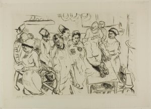 La gran operación, lámina dieciocho de Gesichter de Max Beckmann