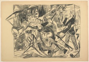 El martirio, lámina cuatro de Die Hölle de Max Beckmann