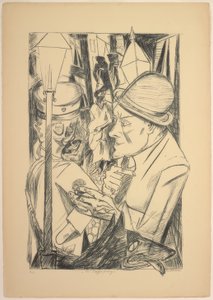 El camino a casa, lámina dos de El Infierno de Max Beckmann