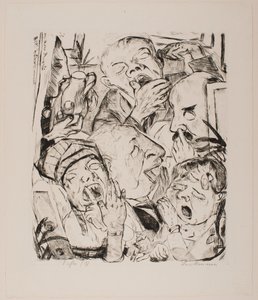 The Yawners, lámina 7 del portafolio “Faces” de Max Beckmann