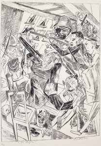 Los últimos, de Max Beckmann (1884-1950), litografía. Alemania, siglo XX. de Max Beckmann