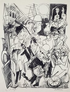 La calle, de Max Beckmann (1884-1950), grabado. Alemania, siglo XX. de Max Beckmann