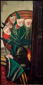 Naturaleza muerta con tulipanes de Max Beckmann