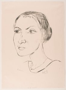 Mujer con collar (señora Parcus) de Max Beckmann