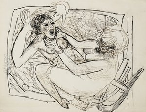 Las mujeres luchan de Max Beckmann