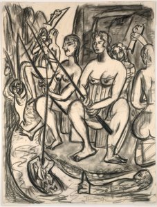Mujeres pescando de Max Beckmann