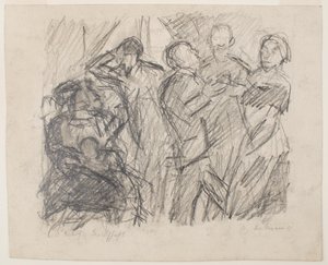 en el anverso: I [Primer] Boceto para el Partido de la Sociedad de Max Beckmann