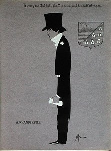 Caricatura de Alfred Gwynne Vanderbilt (1877-1915), de "Millionaires of America".