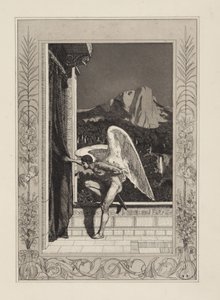 Amor llegando (Amor y Psique, Opus V, lámina 12) de Max Klinger