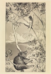 Oso y elfo (Intermezzi, opus IV, lámina 1) de Max Klinger