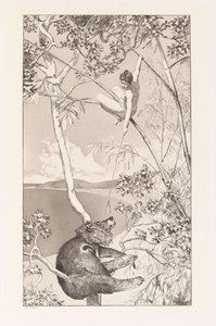 Oso y Elfo, placa I de Intermezzos, Opus IV de Max Klinger