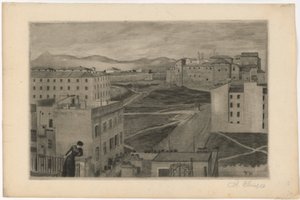 Vista desde la ventana del estudio en Roma de Max Klinger