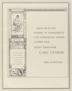 Dedicatoria de Max Klinger
