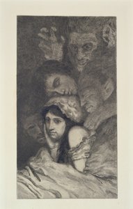 Sueños, lámina 3 de la serie «Una vida: Opus VIII» de Max Klinger