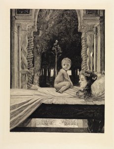 Madre e hijo (Madre muerta) (Sobre la muerte, segunda parte, opus XI, lámina 9) de Max Klinger
