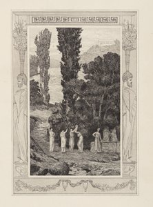 Psique errante (Amor y Psique, opus V, lámina 28) de Max Klinger