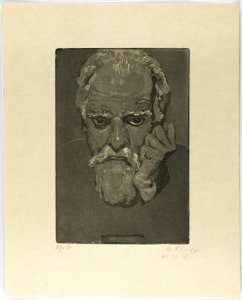 Autorretrato con el Puño en la Cara de Max Klinger