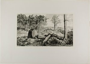 Simplicius en la soledad del bosque, placa diez de Intermezzos de Max Klinger