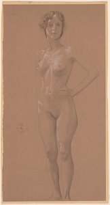 Desnudo de pie de Max Klinger