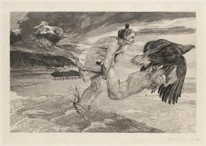 Rapto de Prometeo, lámina 14, Fantasía de Brahms, Op. XII de Max Klinger