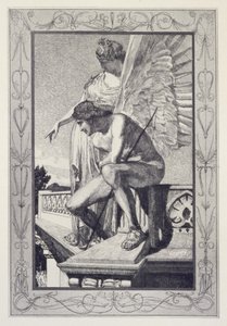 Venus muestra a Psique a Cupido, lámina 4 de la serie «Cupido y Psique: Opus V» de Max Klinger