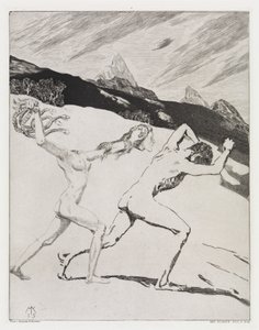 Expulsión (Tienda de campaña, Opus XIV, 2.ª parte, n.º 45) de Max Klinger