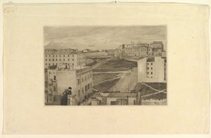 Vista desde la ventana del estudio del artista, Roma de Max Klinger