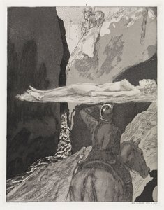 Ante la torre (Tienda, opus XIV, parte 2, n.º 36) de Max Klinger