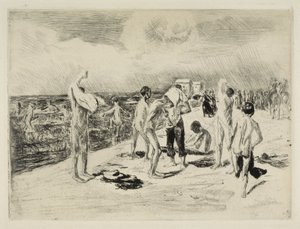 Niños bañándose de Max Liebermann