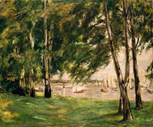 Vista del Wannsee con veleros de Max Liebermann