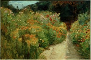 Plantas con flores en el jardín de Wannsee de Max Liebermann