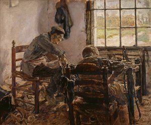 Taller de zapatero de Max Liebermann