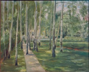 La avenida de abedules en el jardín de Wannsee hacia el oeste de Max Liebermann