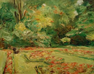 La terraza de flores en el jardín de Wannsee hacia el norte de Max Liebermann