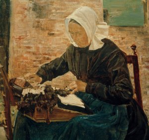 Una encajera holandesa de Max Liebermann