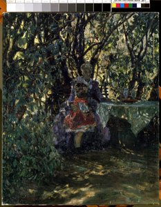 ""Jardín en una villa en Wannsee en Berlín"" (Jardín en la villa en Wannsee) Pintura de Max Liebermann (1847-1935) 1911 Mikalojus Konstantinas Ciurlionis Museo de Bellas Artes, Kaunas, Lituania