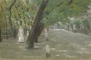 Kirchenallee en St. Georg, Hamburgo de Max Liebermann