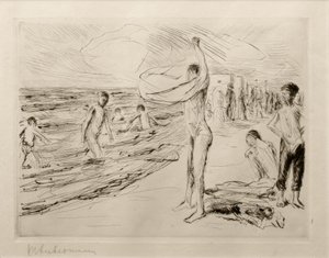 M.Liebermann, Niños bañándose en el viento de Max Liebermann
