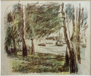 Paisaje en Wannsee con veleros