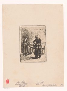 Madre e hijo en la mesa de Max Liebermann