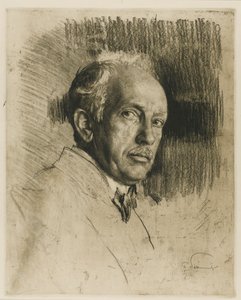 Retrato del compositor Richard Strauss 1864-1949, c. 1914 de Max Liebermann