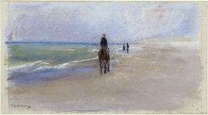 Jinete en la playa de Max Liebermann