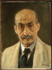 Autorretrato (busto con bata de pintor) de Max Liebermann