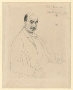 Autorretrato (estudio intermedio durante el trabajo en el aguafuerte Schiefler 60) de Max Liebermann