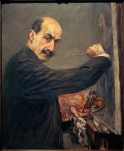 Autorretrato en el caballete hacia la derecha de Max Liebermann