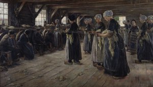 El granero de lino en Laren de Max Liebermann