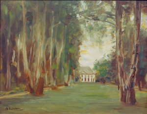 Jardín de Wannsee con Villa / La avenida de abedules en el jardín de Wannsee de Max Liebermann