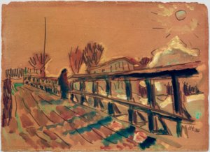 Vista sobre un puente de Max Pechstein