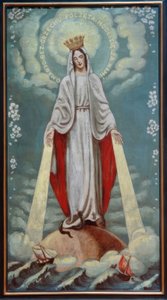 La Virgen María como intercesora de Max Pechstein